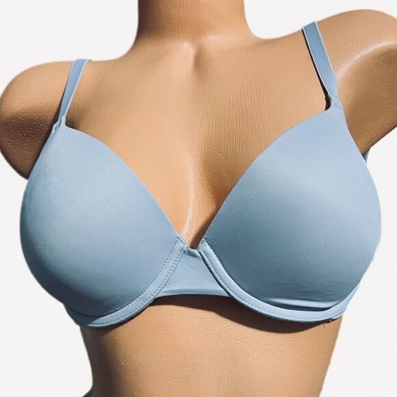 Victoria’s Secret Pink wear everywhere Push Up Padded Bra light gray - Picture 1 of 4